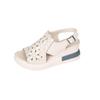 Thick-soled wedge sandals women's new summer high-heeled fish mouth women's shoes hollow height-increasing muffin shoes size 42