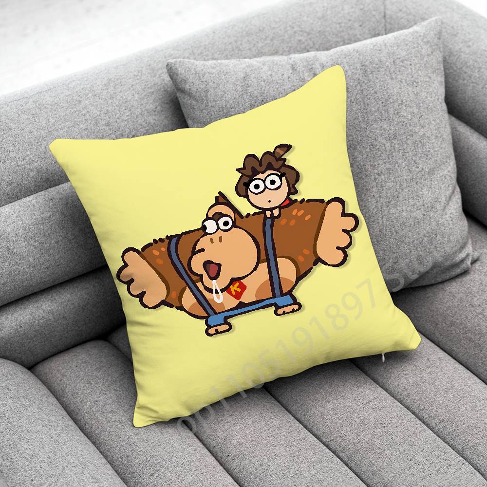 Federa per Cuscino D-Donkey K-Kong Scimmia Per 50x50cm 30x30cm 55x55cm 45x45cm 40x40cm Federa Quadrata per Cuscino da Letto