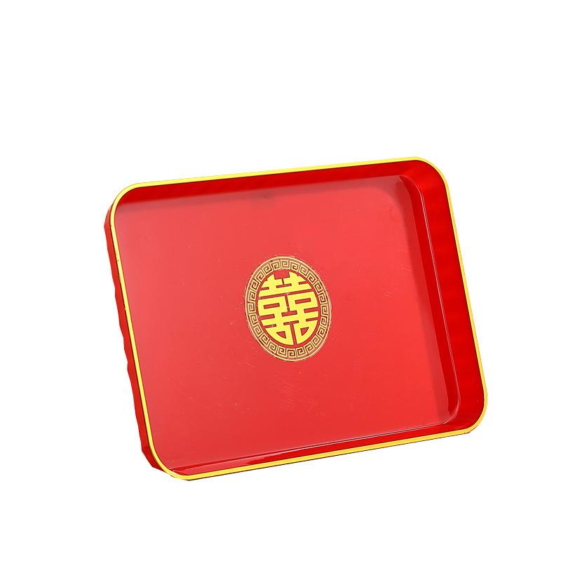 Hochzeit Rot Glücklich Süßigkeitenteller Haushalt Hochzeit Hochzeits-Teetassen-Anstoßteller Wohnzimmer Obst Trockenfruchteteller Einweihung