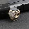 Lyx Mellanöstern Stor fyrkantig strass Män Finger Ring Smycken Dekor Present