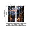 Filtering Curtains Excluding Rods Non Movable Without Batteries Sunrise Ocean View Use Bedrooms Living Curtain Set Of 2 Made Polyester Washable