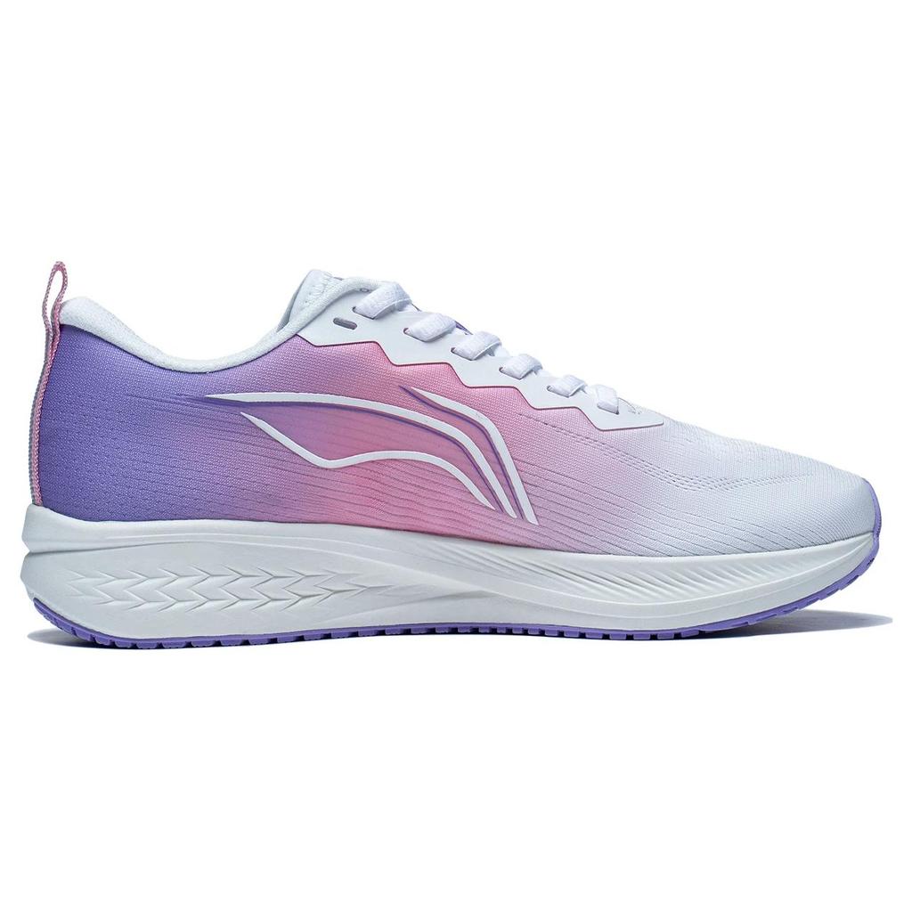 New LiNing Red Hare 6 Cushioning Breathable Rebound Low Top Running Shoes Women's White Pink Purple ARMT016-14