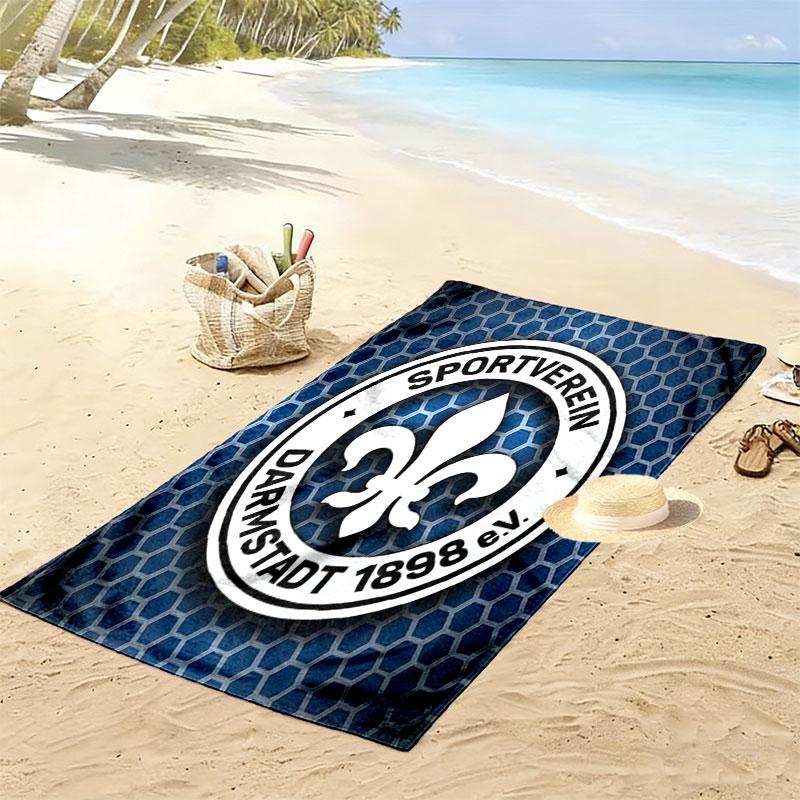 Darmstadt Spirit Print Strandtuch, Großes Weiches Schnelltrocknendes Handtuch für Strand Camping Schwimmen