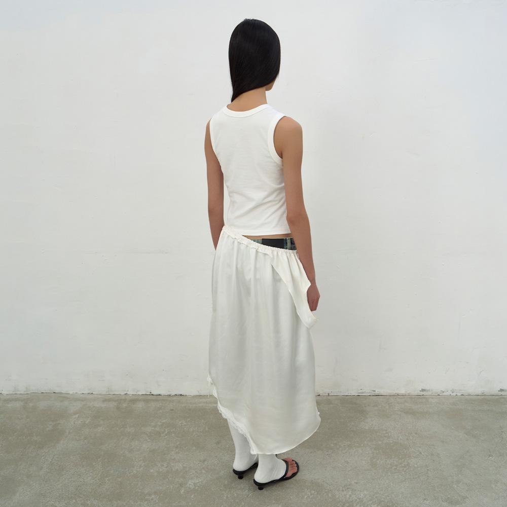 Lcdc Tm Shirring Sleeveless Dress (White)