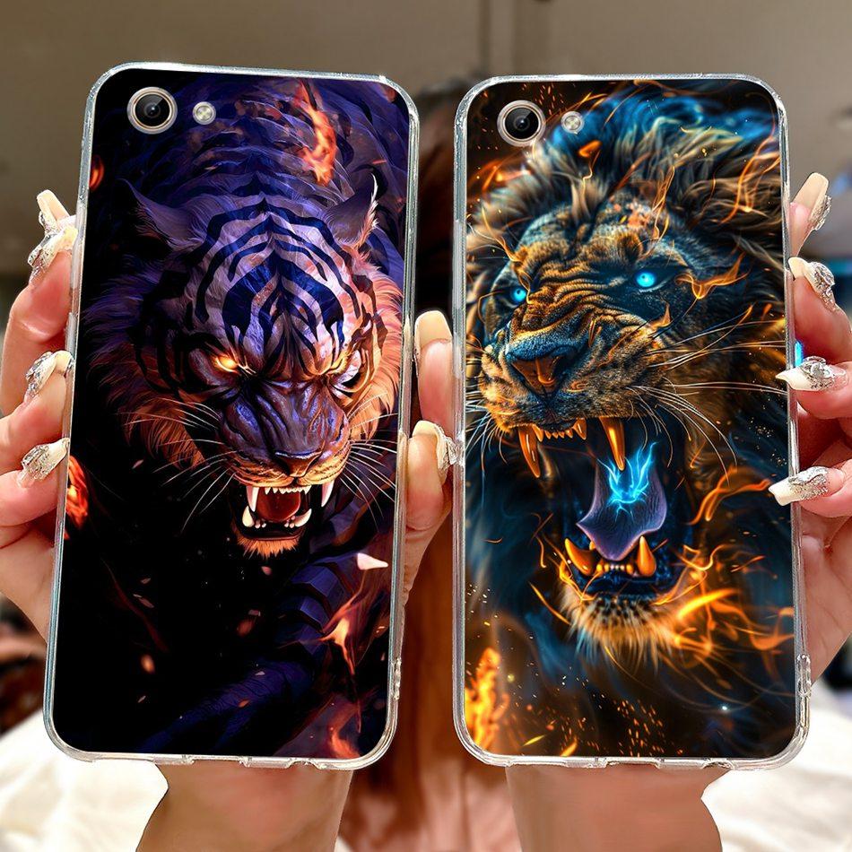 Phone Case For Vivo Y81 Y81i Y81S Y83 Y83A 1803 1808 1808i 1812 New Cool Dragon Tiger Painted Soft Silicone TPU Cases