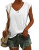 Damemote Ny Ensfarget Tank Top Sommer Bluser T-skjorte Uformell Loose Fit Basic skjorter Tank Tops