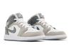 Jordan 1 Mid White Medium Cool Grey (GS)