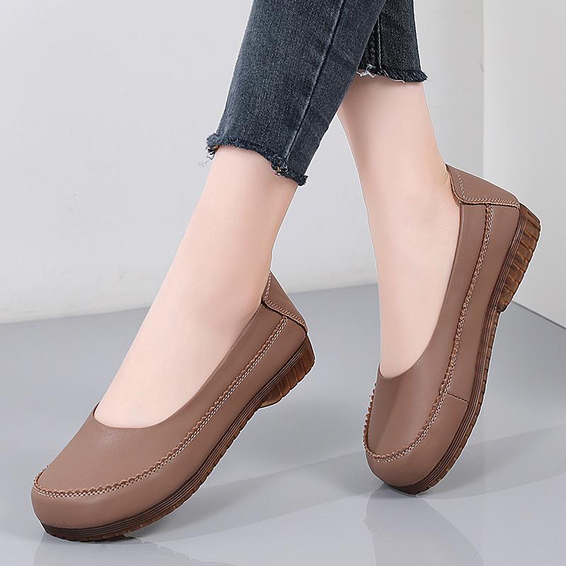 

Women’s Casual Leather Shoes Loafers Moccasins 41 коричневий