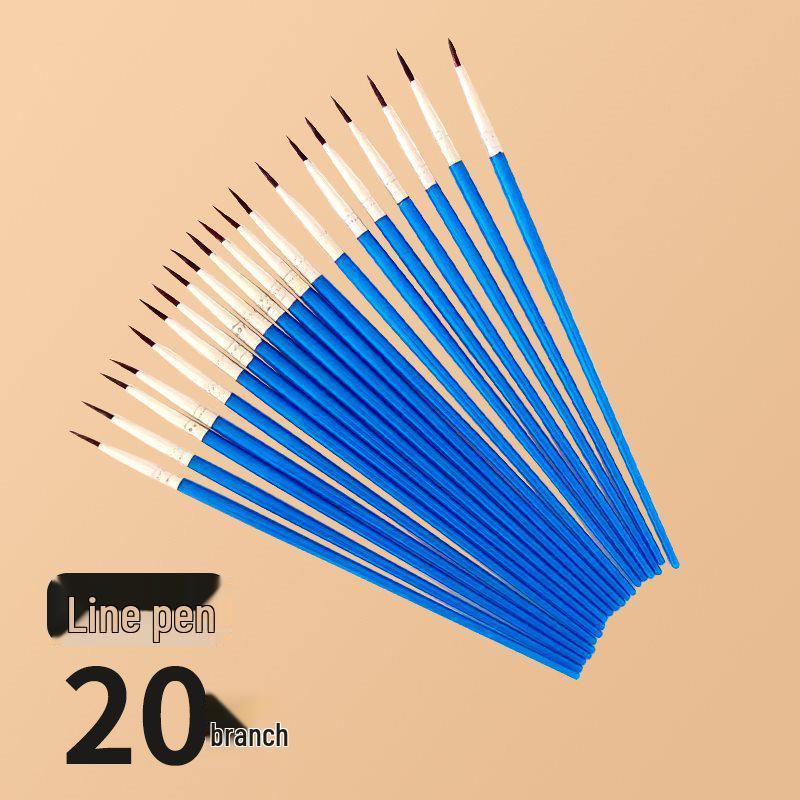 Flat Nylon Brush Set: Oil, Watercolor, Gouache, Acrylic - Ideal for Art, Painting, and Outlining.