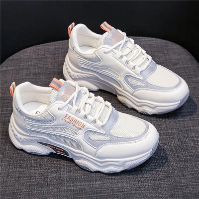 Sneakers Women's 2025 Spring and Autumn New Mesh Breathable Casual Shoes Comfortable Casual Shoes Versatile Low-top Dad Shoes