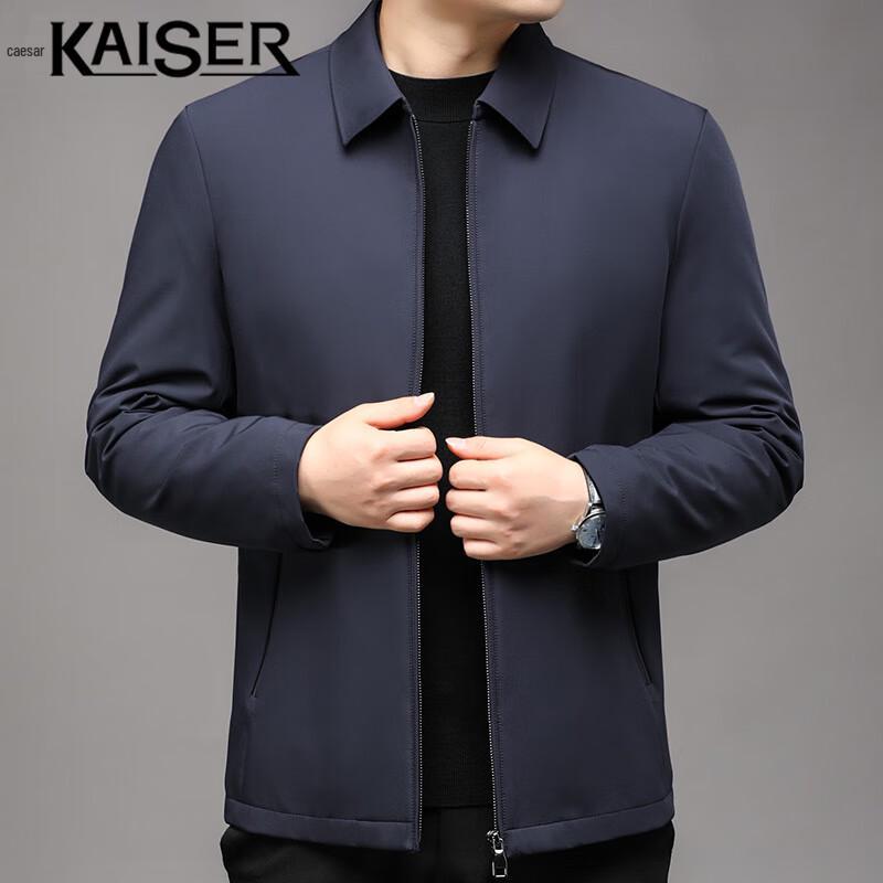 Kaiser Men's Winter Warm Lapel Jacket with Rabbit Fur Lining