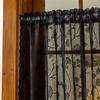 1PC Nuan Series French Rococo Style Sheer Curtain Pastoral Style Lace Half Curtain Door Curtain for Living Room Kitchen Cupboard Window Home Decor