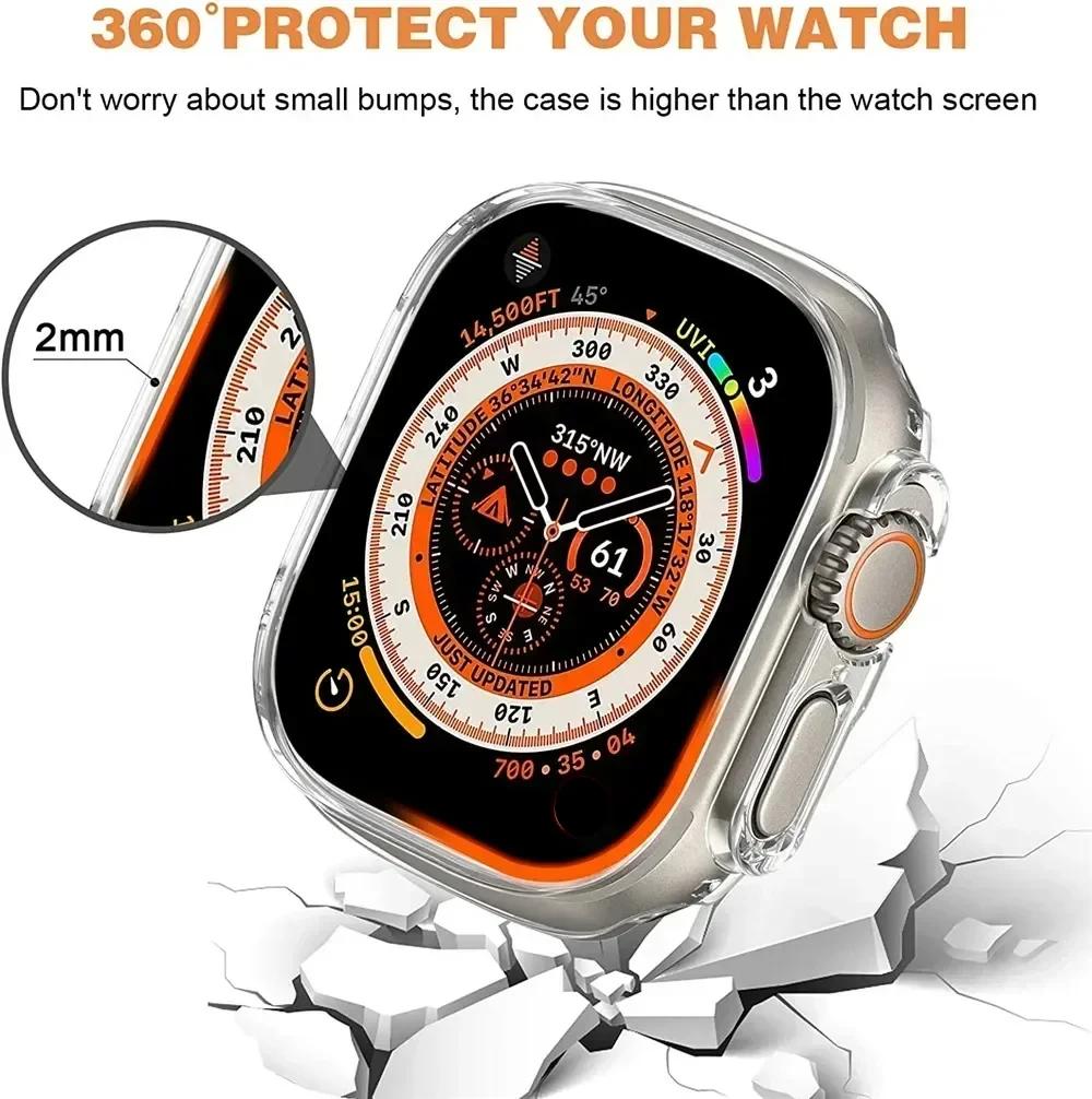 TPU Case Cover for Apple Watch Ultra 49mm Bumper NO Screen Protector Protective Scratch-Resistant Frame for iWatch Ultra 2 49MM