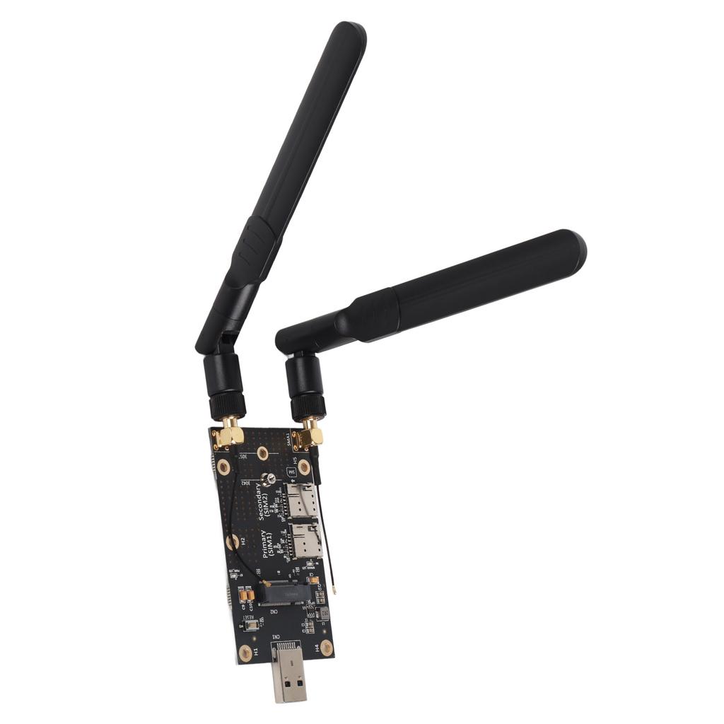 NGFF M.2 To USB3.0 Adapter Dual SIM Card Slot LTE Modem with Antennas Screws for LTE4G5G Module
