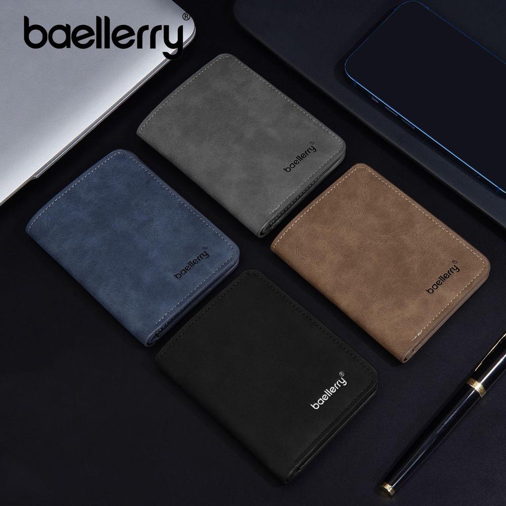 Men's Korean Style Retro PU Leather Slim Billfold - Soft Frosted Wallet for Business & Youth