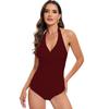 Swimsuit women's new professional sexy one-piece swimsuit multi-color printed cross-cutting belly and thin backless swimsuit