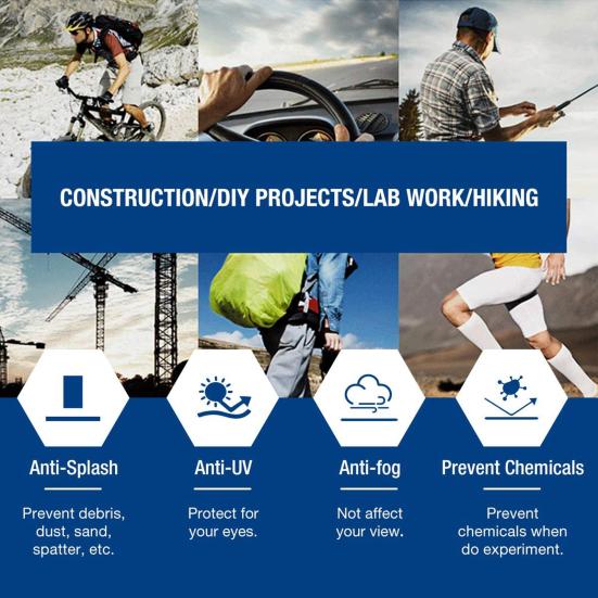 Staubdichte Tropfenabweisende Transparente Schutzbrille Goggles Schutzkleidung für die Augen