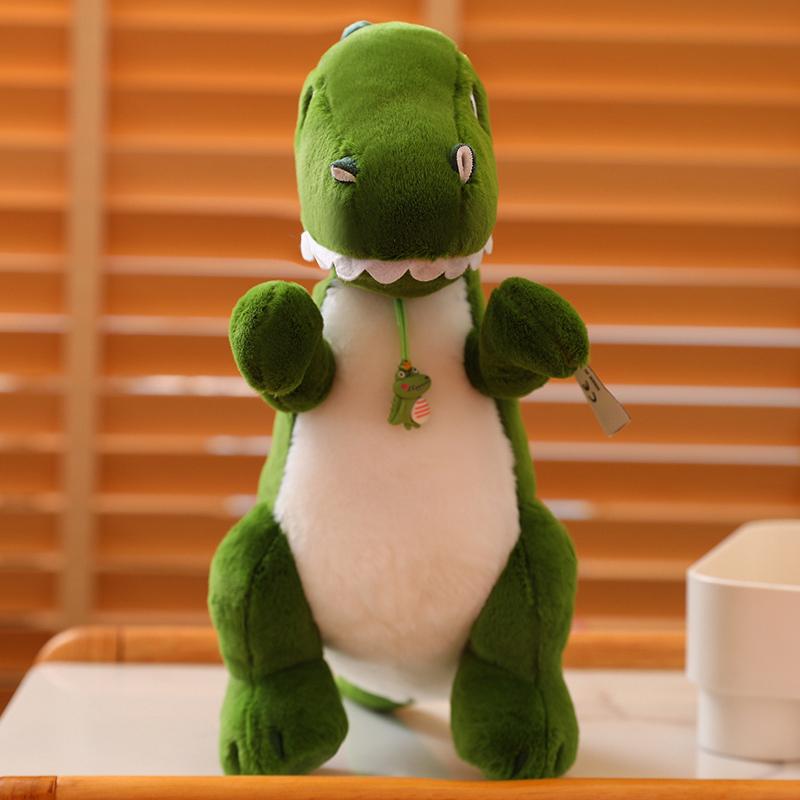 27/47cm Kreatywne pluszowe zabawki dinozaury Zielony dinozaur wypchany zabawka dla dzieci kreskówki dinozaury prezenty świąteczny towarzysz prezent urodzinowy
