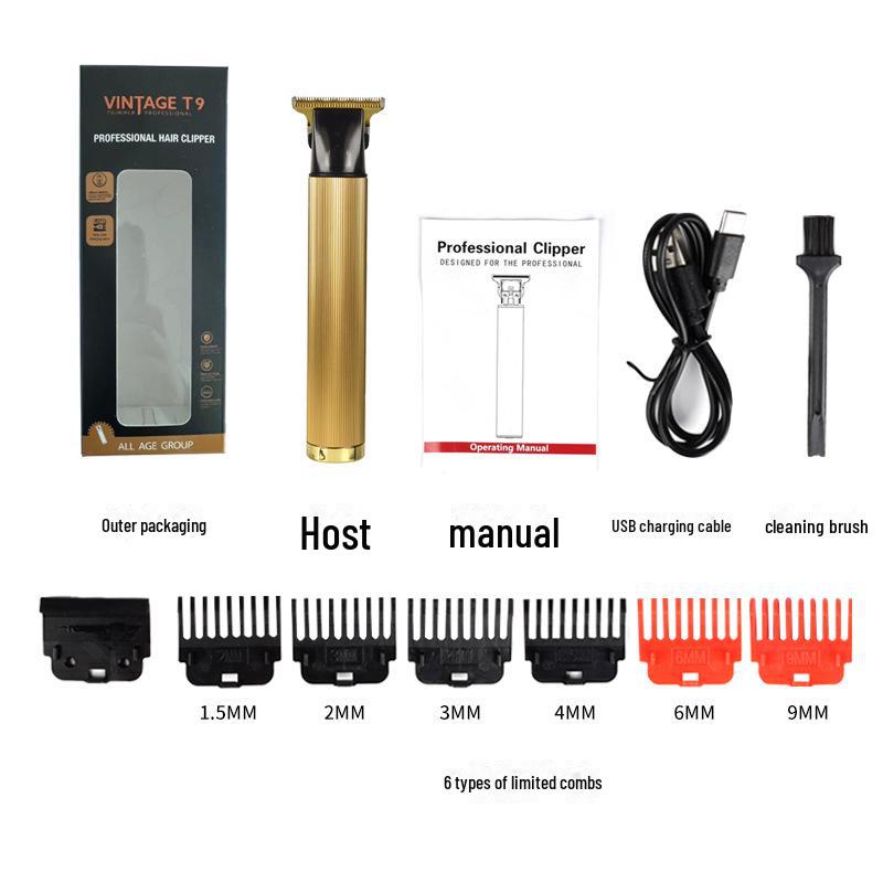 Detachable Electric Hair Clipper & Styling Set with T9 Carving Scissors.