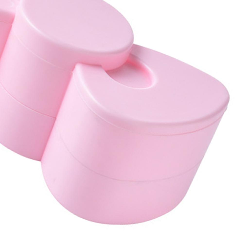 Double Layer Rotating Jewelry Storage Box Small Jewelry Tray Bowknot Case Women Jewelry Earring