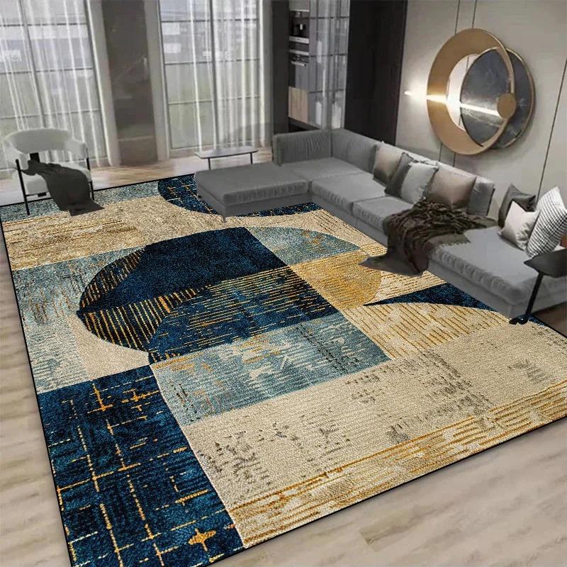 Moderní geometrický vzor Umělecký koberec do obývacího pokoje Abstraktní design Vnitřní koberec Stylová podložka na podlahu do obývacího pokoje Domácí dekorace