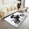 Tappeto Erose bridal Teens Area Tappeto per Dirt Bike 3x5 per Soggiorno, Tappetino per Pavimento Interno Motocross Rider per Bambini Ragazzi Adulti Uomini, Sport Estremo in Moto