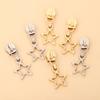Zinc Alloy Detachable Five-Pointed Star Zipper Pull for Bags and Clothing
