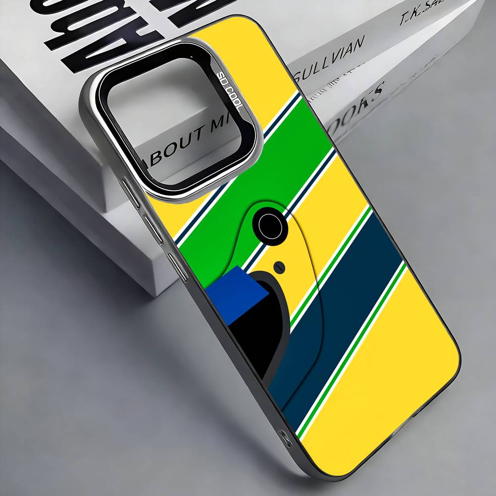 

Ayrton S-Senna H-Helmet Phone Case For iPhone 17, 16,15,14,13,12,11 Plus,Pro Max, Colorful Silver Funda Cover iPhone15pro