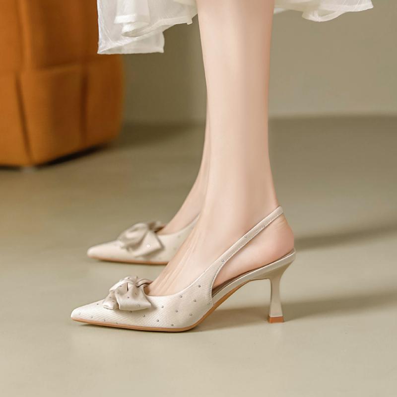 

Модные новые туфли из лакированной кожи с бантом на каблуках, новые темпераментные женские туфли на шпильках, элегантные туфли с острым носком и ремешком-петлей для женщин 36 бежевый