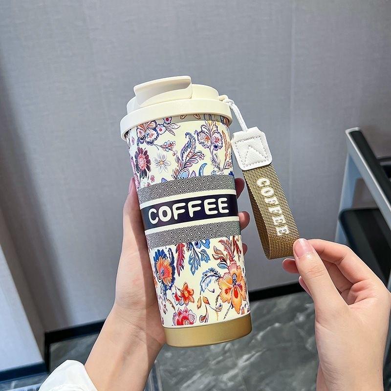 Bawangcha Tong Stainless Steel Inner Sleeve Double Drink Cup With Straw For Car Travel