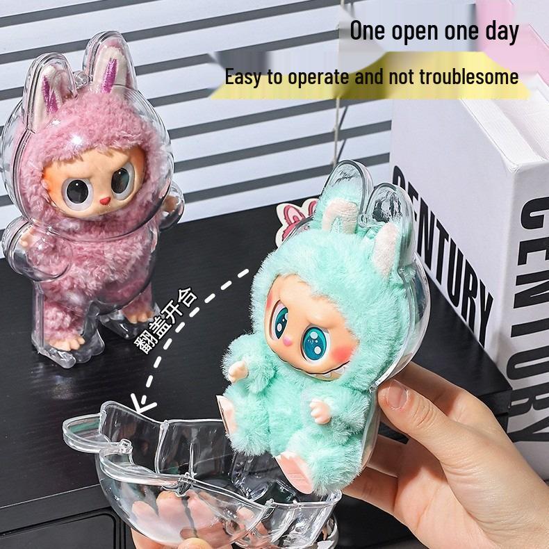 In-stock High Transparency LABUBU Gen 1-3 Universal Protective Shell with Storage Dust Cover, Doll Accessory.