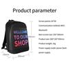 LED Screen Display Backpack Women Men Walking Billboard Travel Laptop Bag Smart Wireless Wifi App Control Advertising Backpacks
