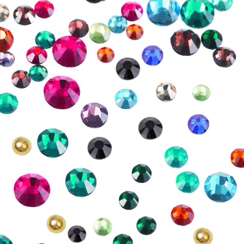 42 Girds 3D Fingernail Rhinestones 3D Glass Nail Charms Jewelry Accessories