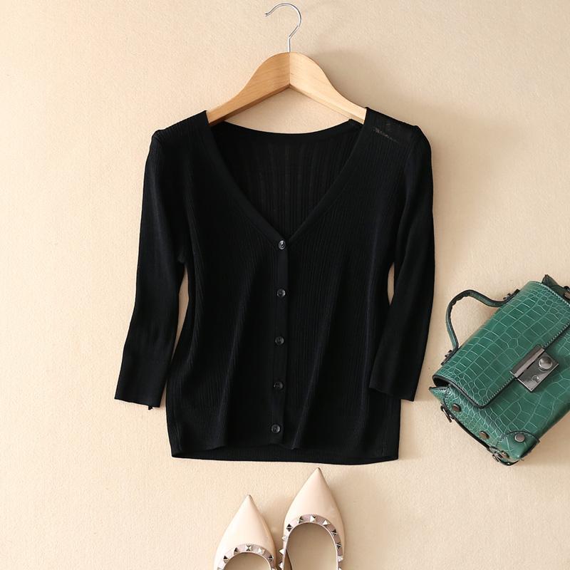 Mode Neuer Dünner Strick-Cardigan Damen Sommer Klimatisierter Gestrickter Sonnenschutz-Cardigan Damenbekleidung Slim Lady Strickwaren Tops 26231