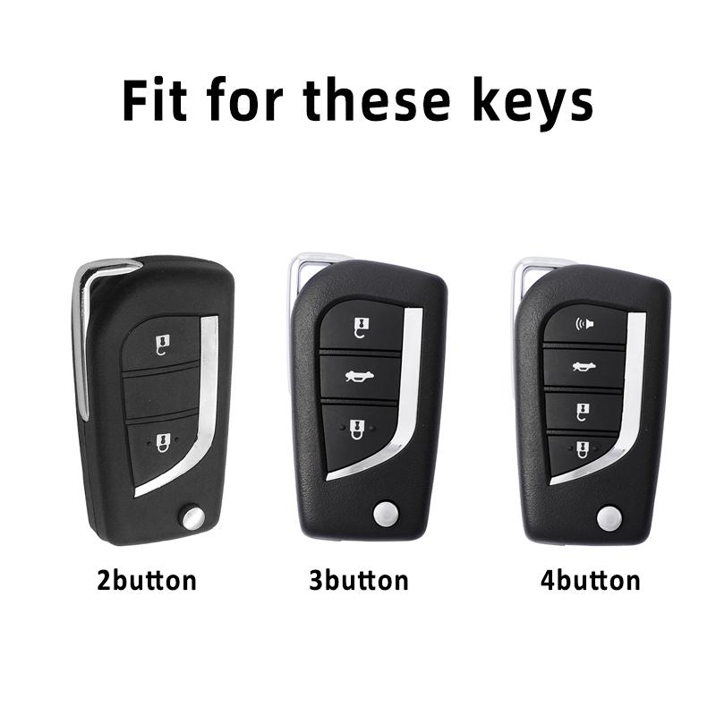 For Toyota Verso Yaris Aygo Scion TC IM Auris Corolla Avensis Auto Shell Fob 2/3/4 Button TPU Car Key Case Cover Accessories