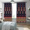 2pcs Mexican Themed Geometric Pattern Curtains Rod Pocket Curtain For Public Places Living Room Bedroom Office Study Room Home