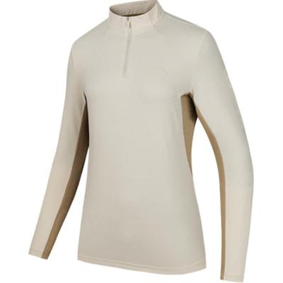 X National Geographic Collaboration Outdoor Series Comfortable Casual Sports Color-Block Long Sleeve Knit Top Women Tops Chalk-White 162446404-1
