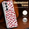 Cute Love Hearts Print Case For Samsung Z Fold 8 Ultra 7 6 5 Luxury Plating Leather Skin Hard Phone Cover For Galaxy Z Fold8 Fold7 Fold6