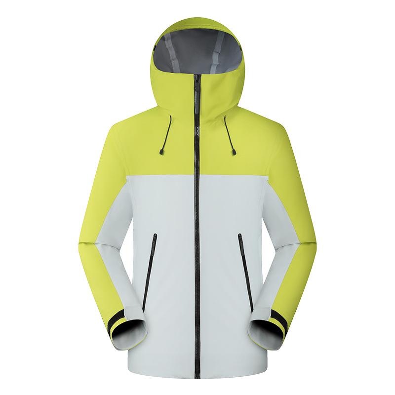 Outdoor Windproof Waterproof Color Block Hiking Jacket 2025: Breathable, Thin, Couple Style, Stormproof Shell.