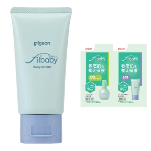 Pigeon Fill Baby Repair High Moisture Cream 75g, Cream Sample Set, Sensitive Skin, Additive-Free (Alcohol, Parabens, Fragrance, Coloring)