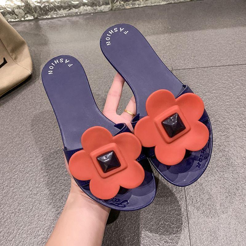Cool slippers crystal beach slippers Internet celebrity slippers fashion flower drag 2025 popular new models
