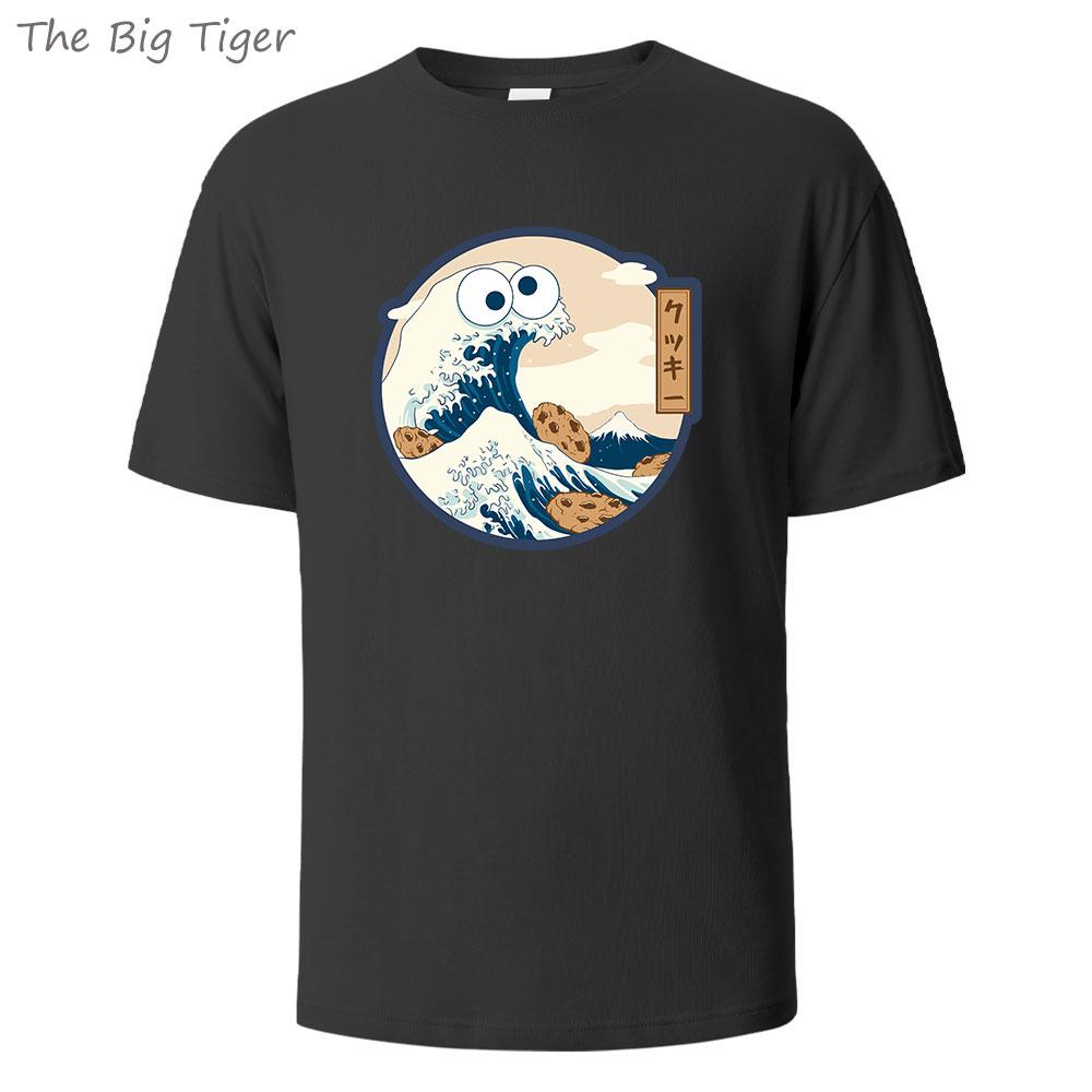 

Стиль живописи цветом Дышащая хлопковая футболка с круглым вырезом Минималистичный дизайн Легкая ткань Унисекс Базовая футболка Мужская футболка L