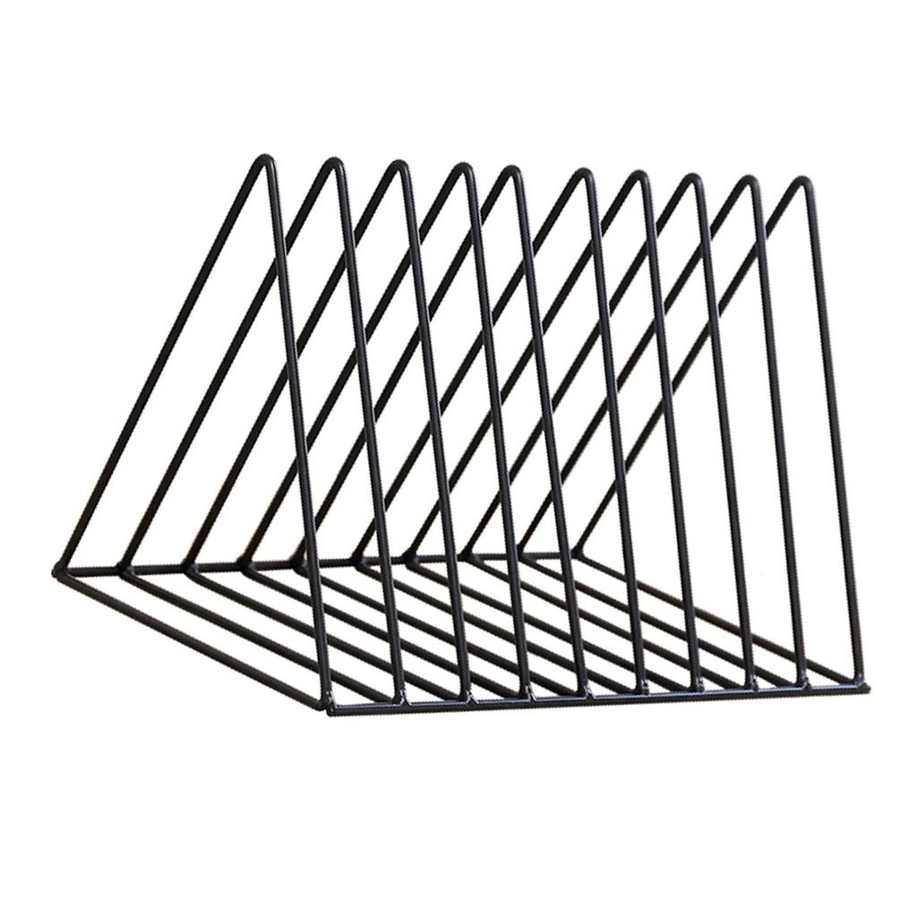 Desktop Rack Rustproof Simple Geometric Iron File Holder Decoration for Study Living Room