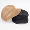 Octagonal Cap Straw Women Summer Thin Newsboy Cap Painter Adjustable Rope Knitted Beret Mesh Breathable Boinas Para Mujer