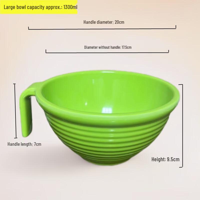 

A5 Melamine Imitation Porcelain Bowl with Handle 7.5 inch