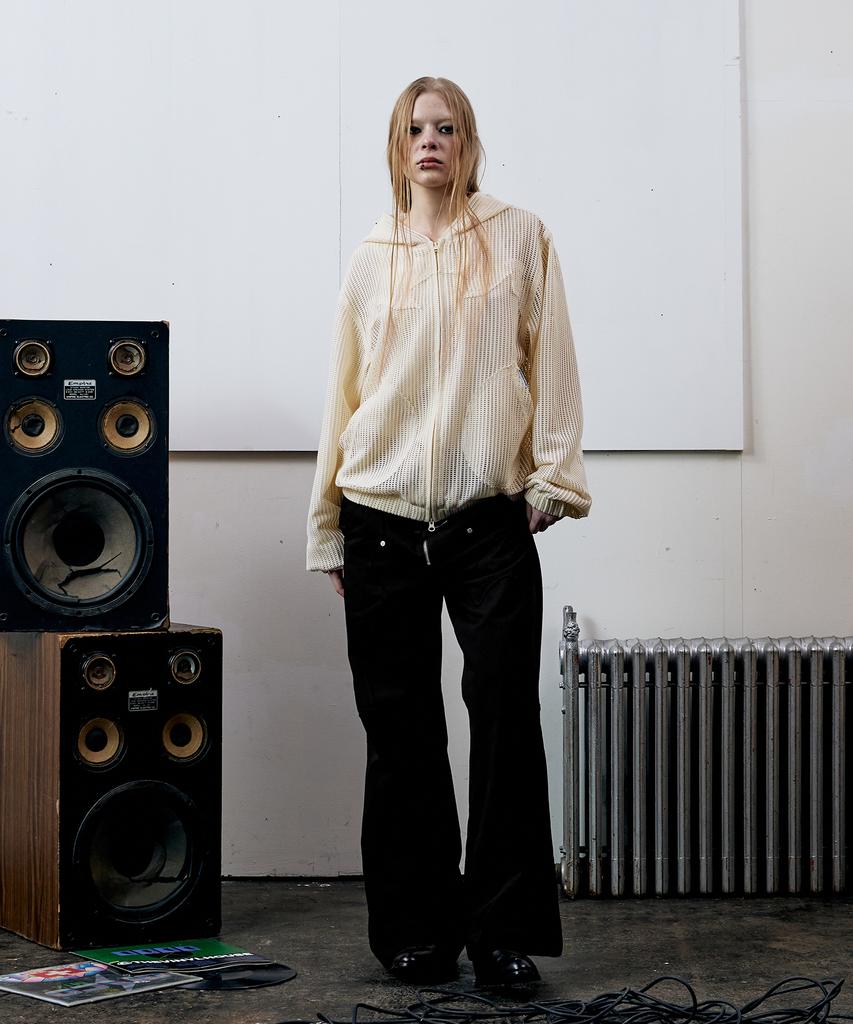 Thevinylhouse Mesh Grid Jacket Ivory
