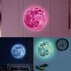 20 cm Dreifarbiger Leuchtender Mond 3D Wandaufkleber für Wohnzimmerdeko Schlafzimmerdekoration Heimaufkleber Leuchtet im Dunkeln Tapete