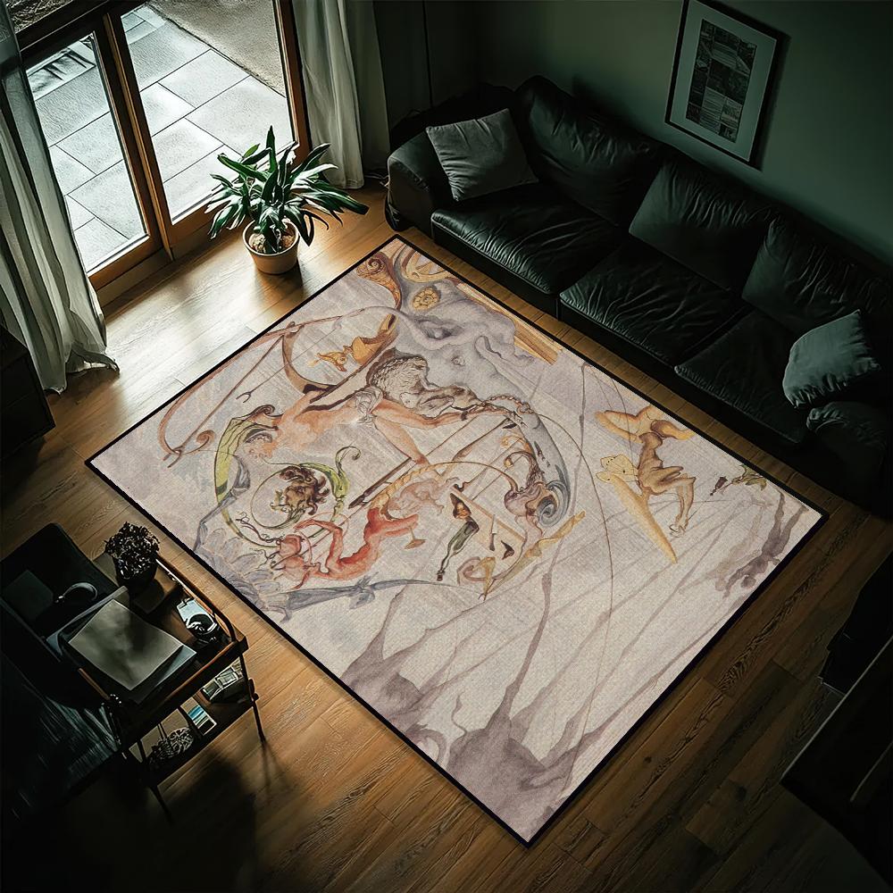 

Salvador Dalí Art Door Mat Entrance Non-slip Washable Kitchen Carpet Living Room Hallway Rug Bathroom Decoration 50x80cm