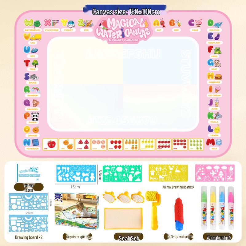 Children's Large Reusable Water Drawing Canvas - Magic Doodle Board Toy