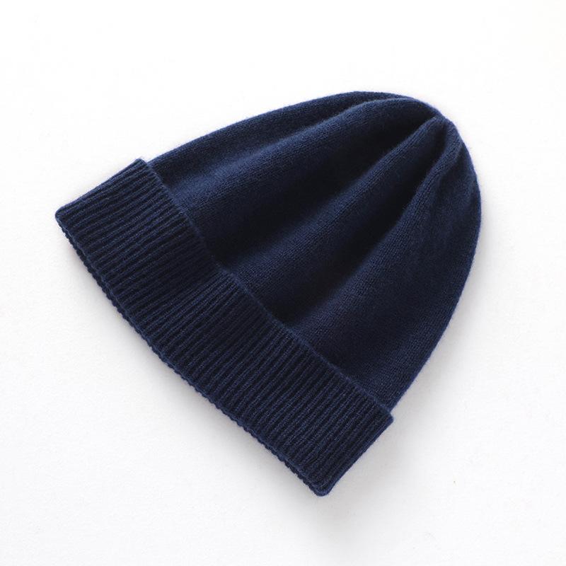 Soft Cashmere Autumn and Winter New Style Unisex Casual Ear Protection Pile Hat Cuffed Fashionable Knitted Hat